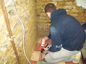 Chemical treatment dry rot